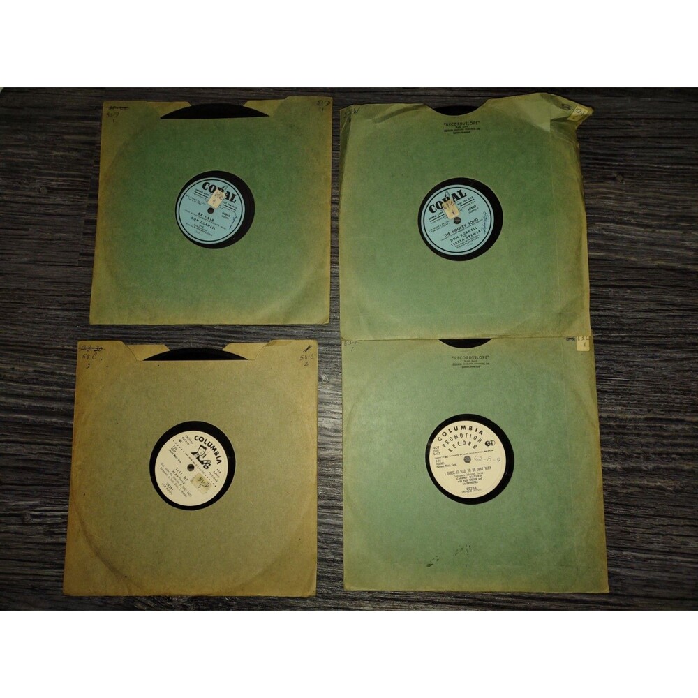 1950s Coral Vocal DJ Promos - Cornell/Brewer/Butler/Dale 4x 78s